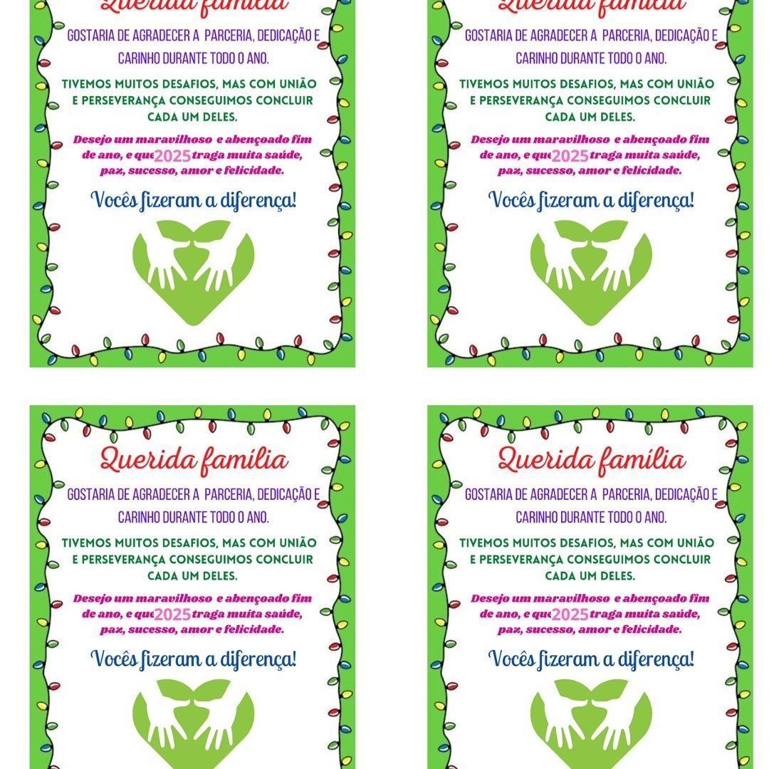 Cartão família natal/férias