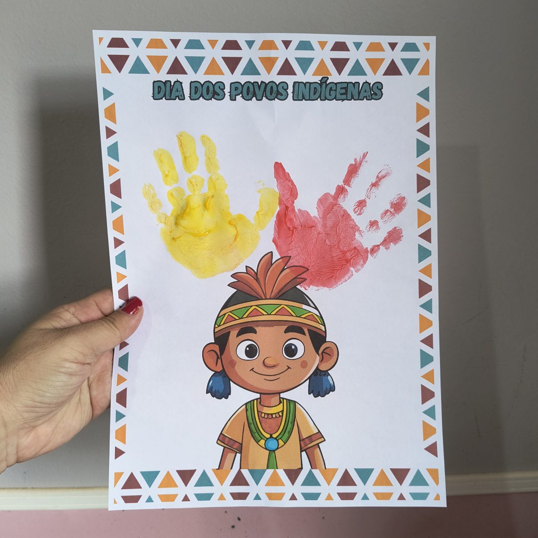 Atividade mãozinha povos indígenas