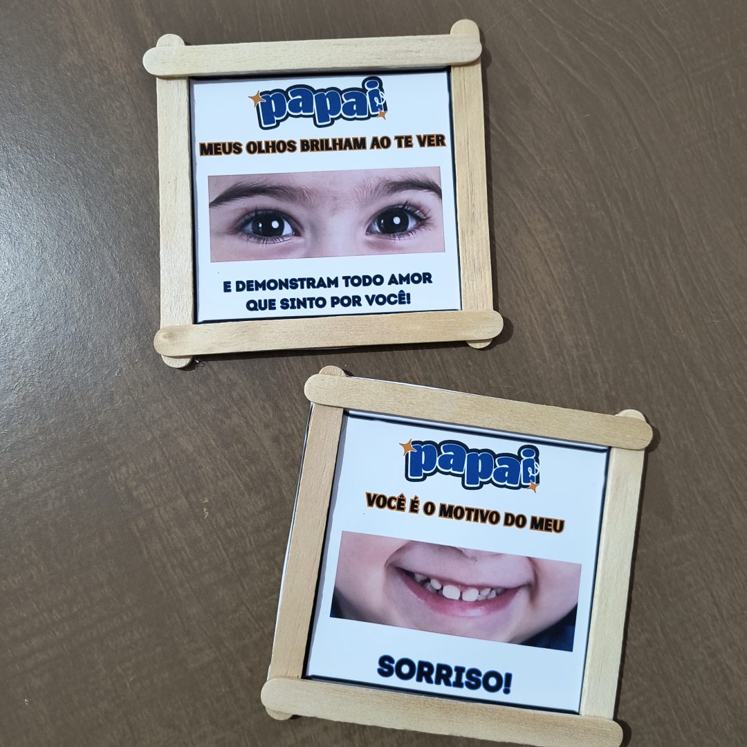 Lembrancinha olhos/sorriso pro papai