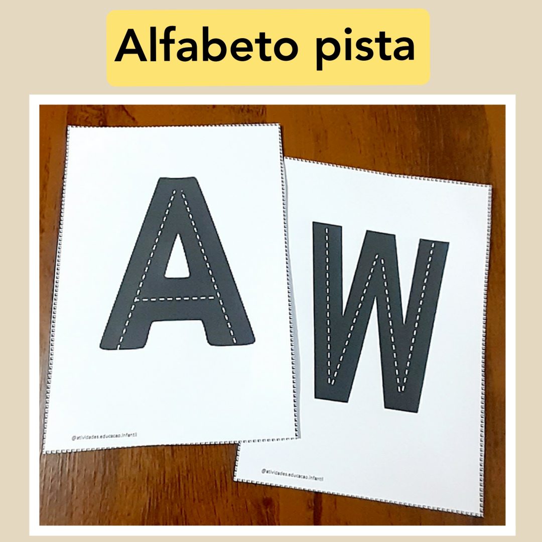 Alfabeto pista (para trabalhar coordenação motora)