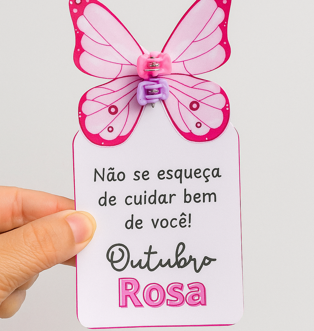 Card presilha Outubro Rosa