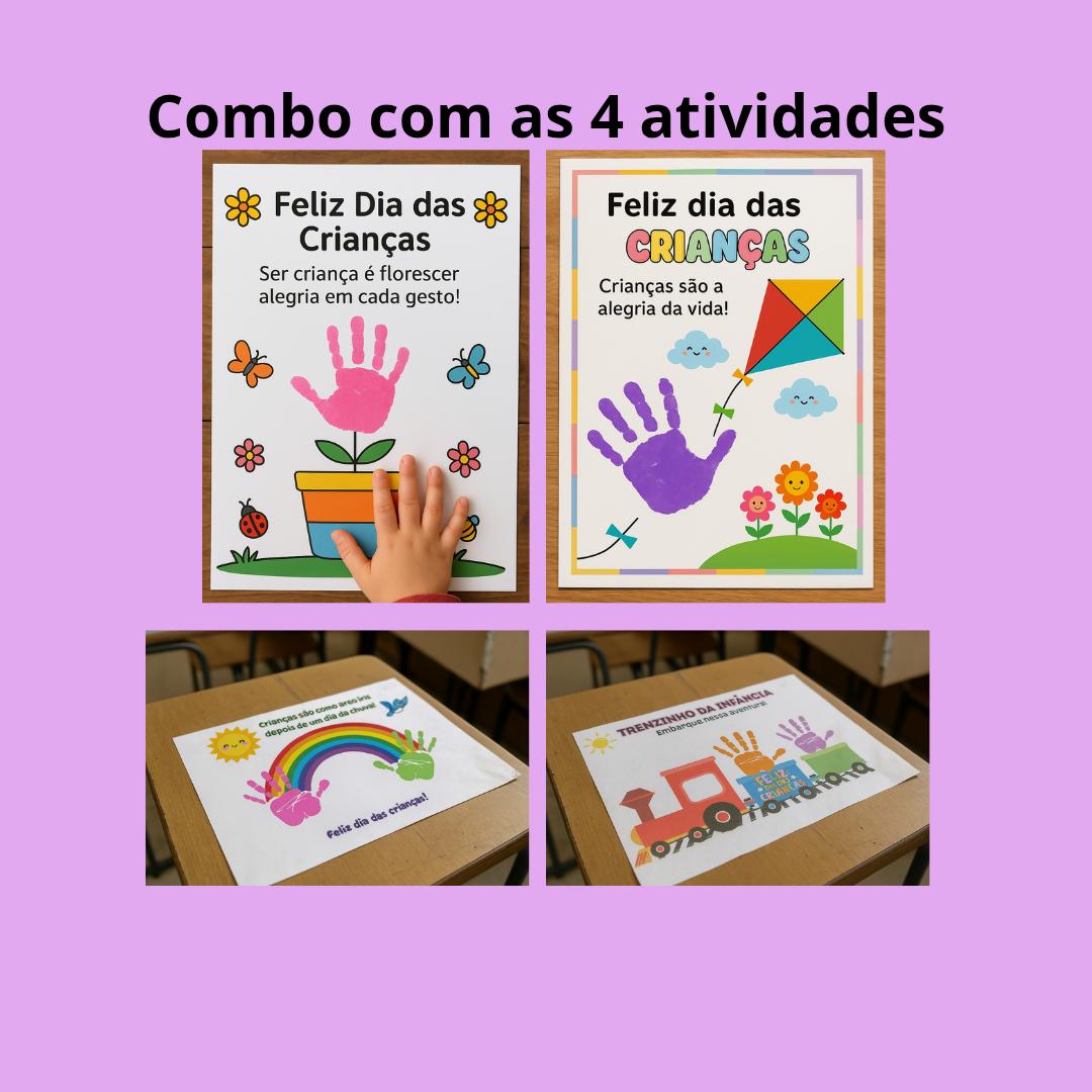 Combo com 4 atividades interativas
