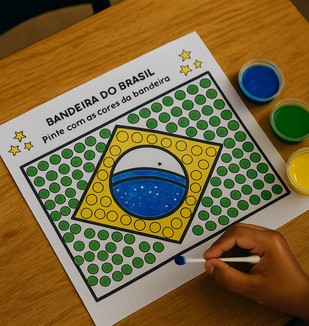 Atividade dia da Bandeira pintura