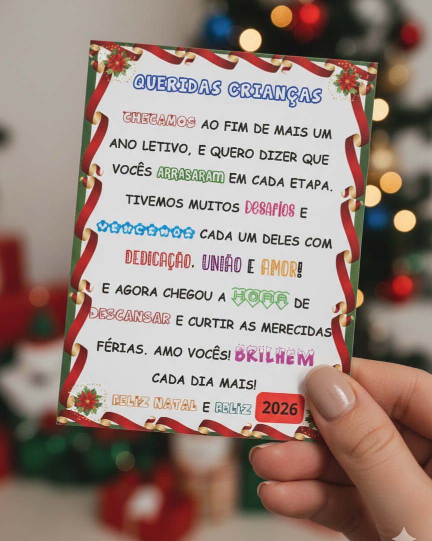 Cartão Natal criança