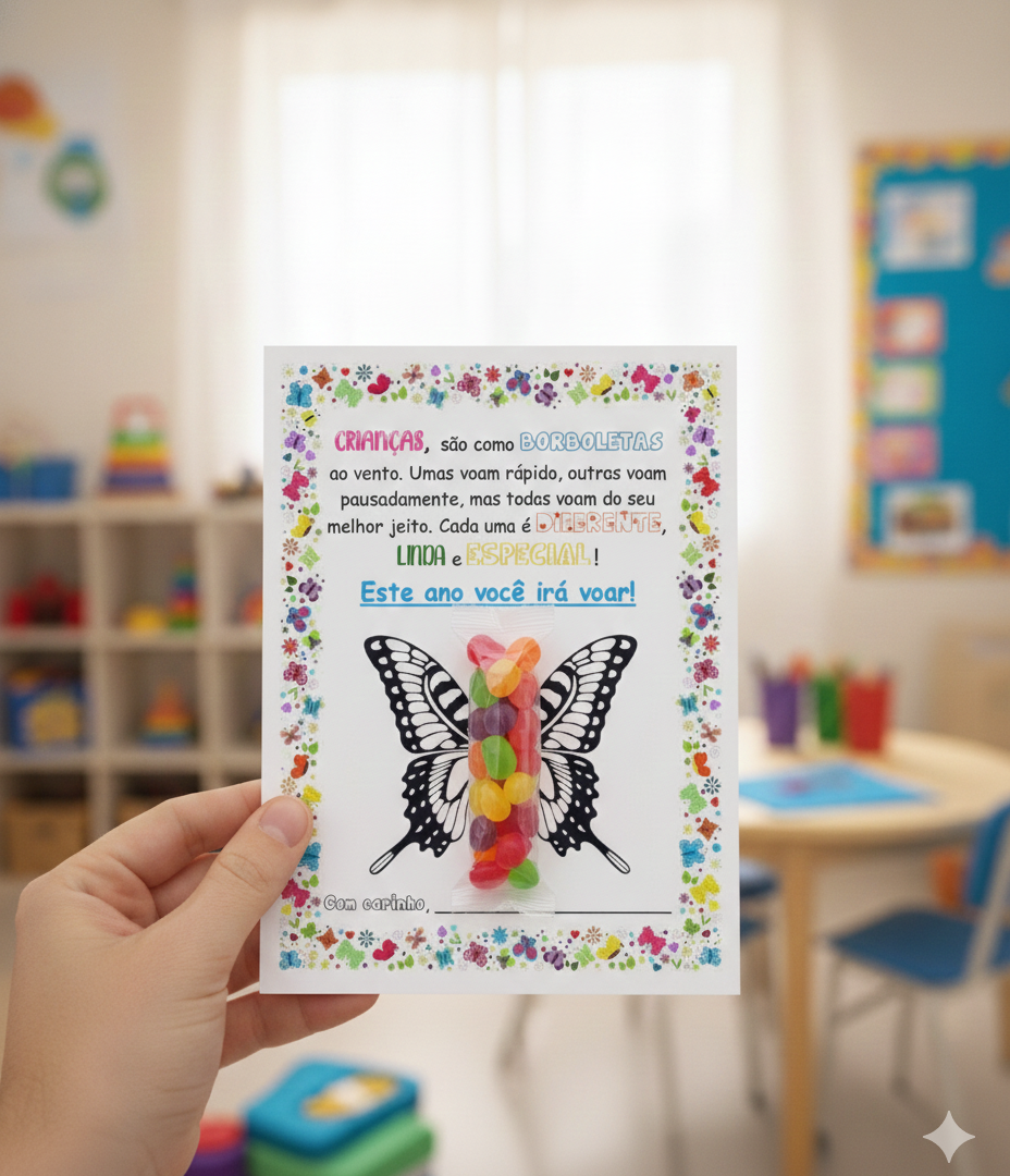 Bilhete volta às aulas (borboleta)