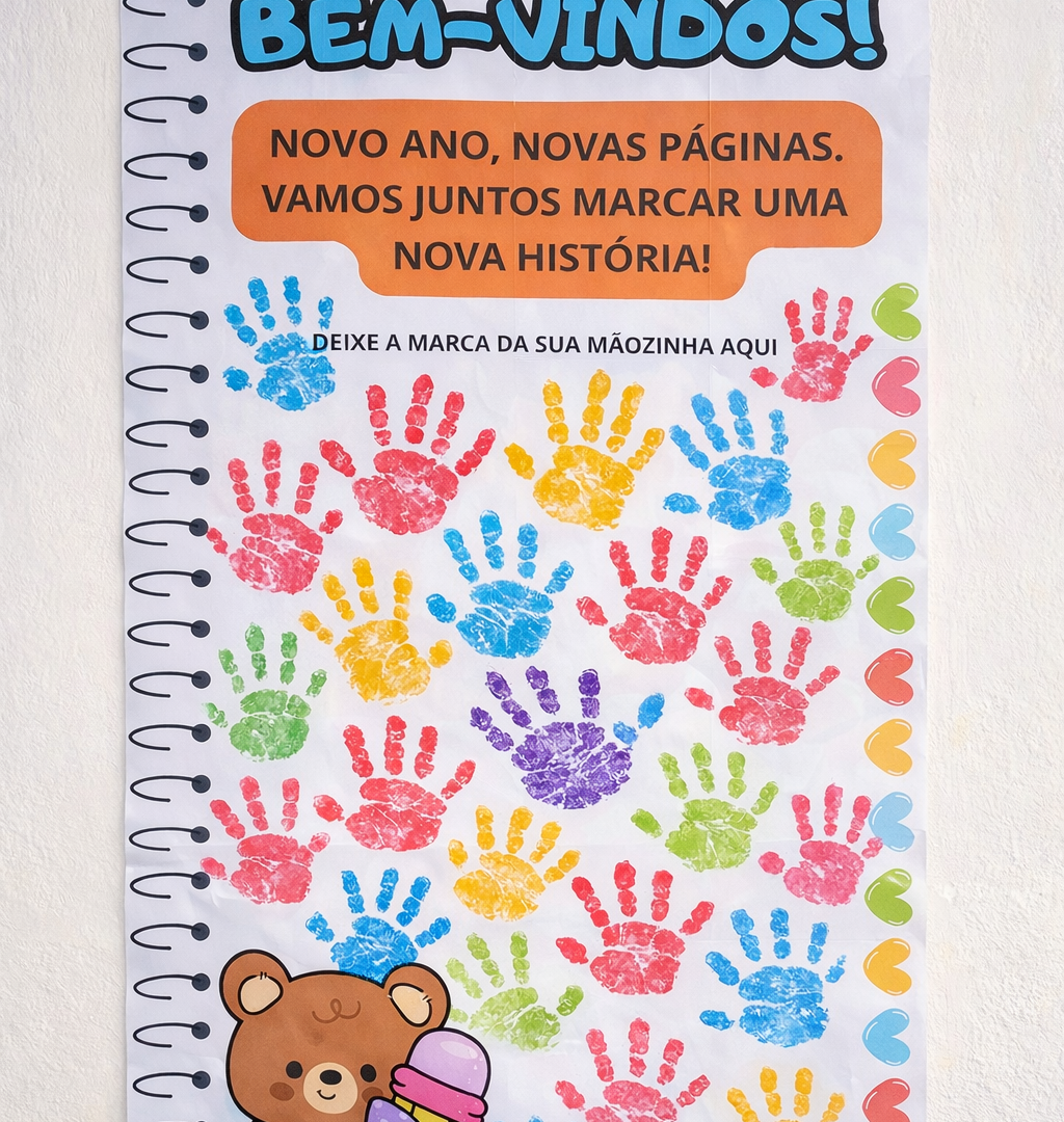 Cartazes interativos volta às aulas