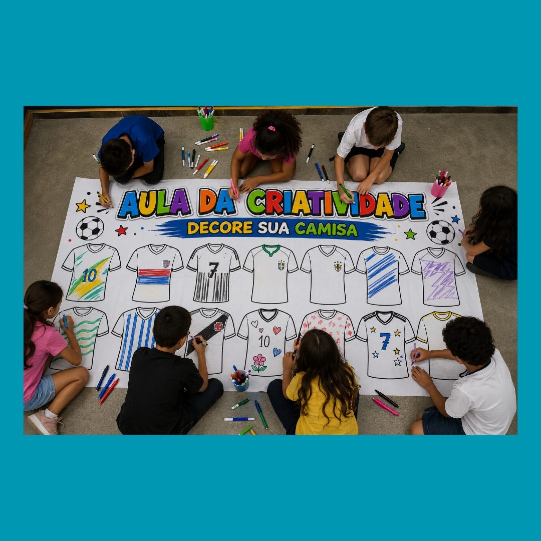 Cartaz coletivo camisas Copa do Mundo