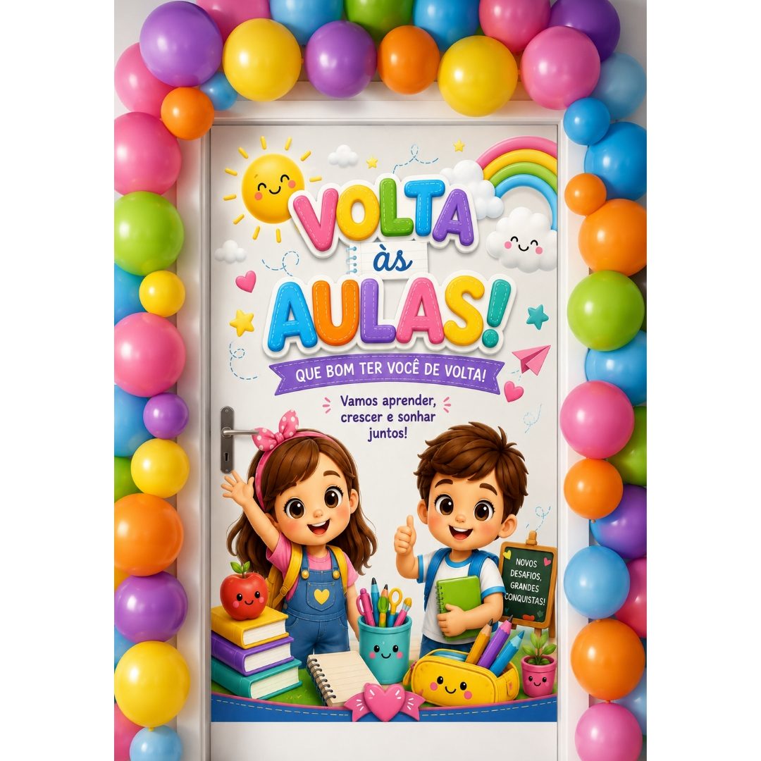 Painel vertical volta às aulas