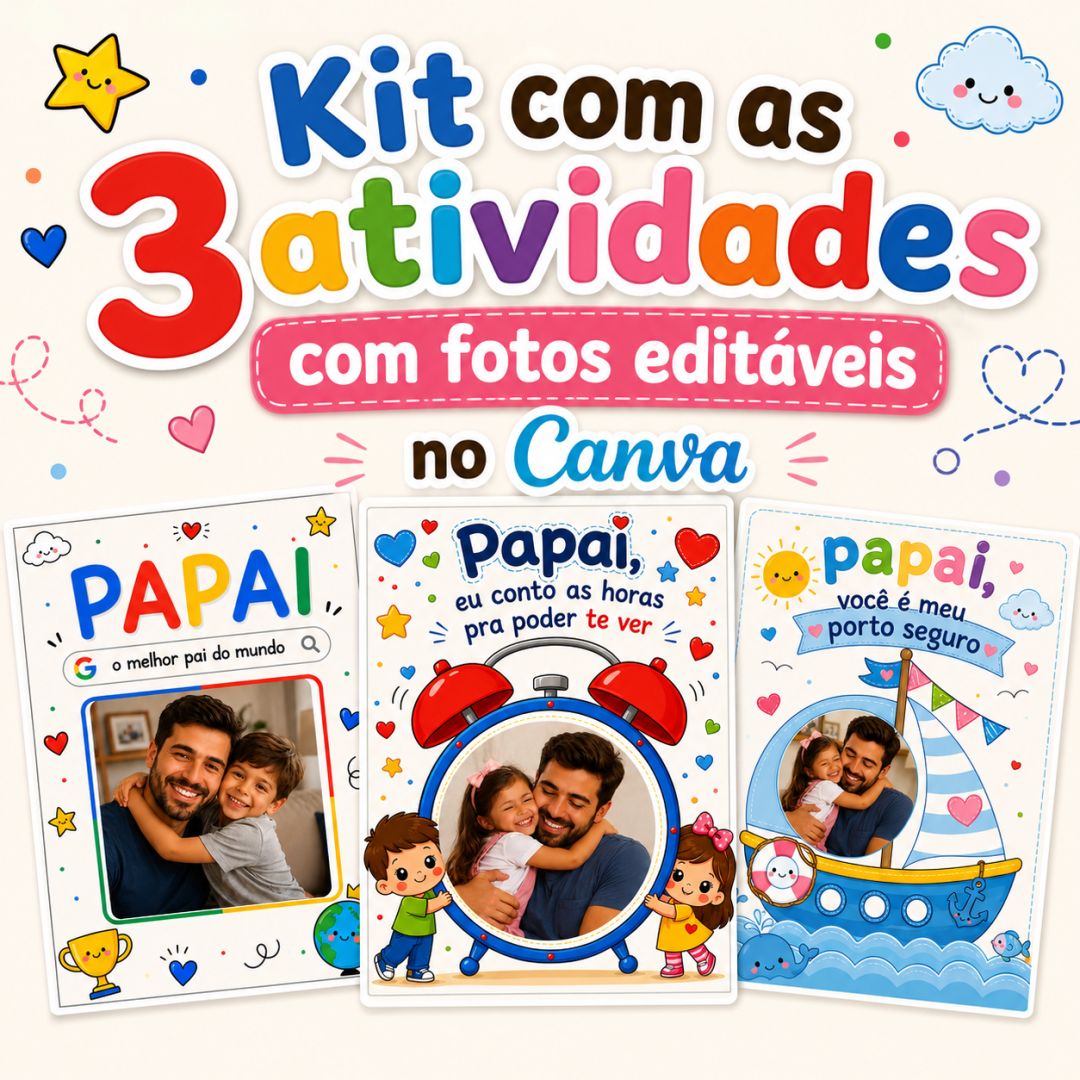 Atividades com fotos dia dos pais