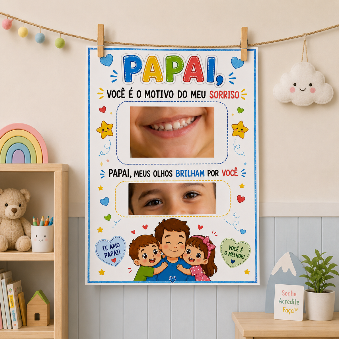 Olhar e sorriso papai