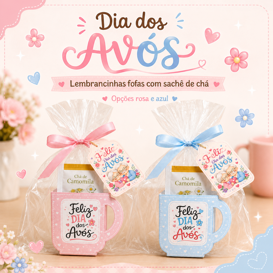 Xícara chá dia dos avós