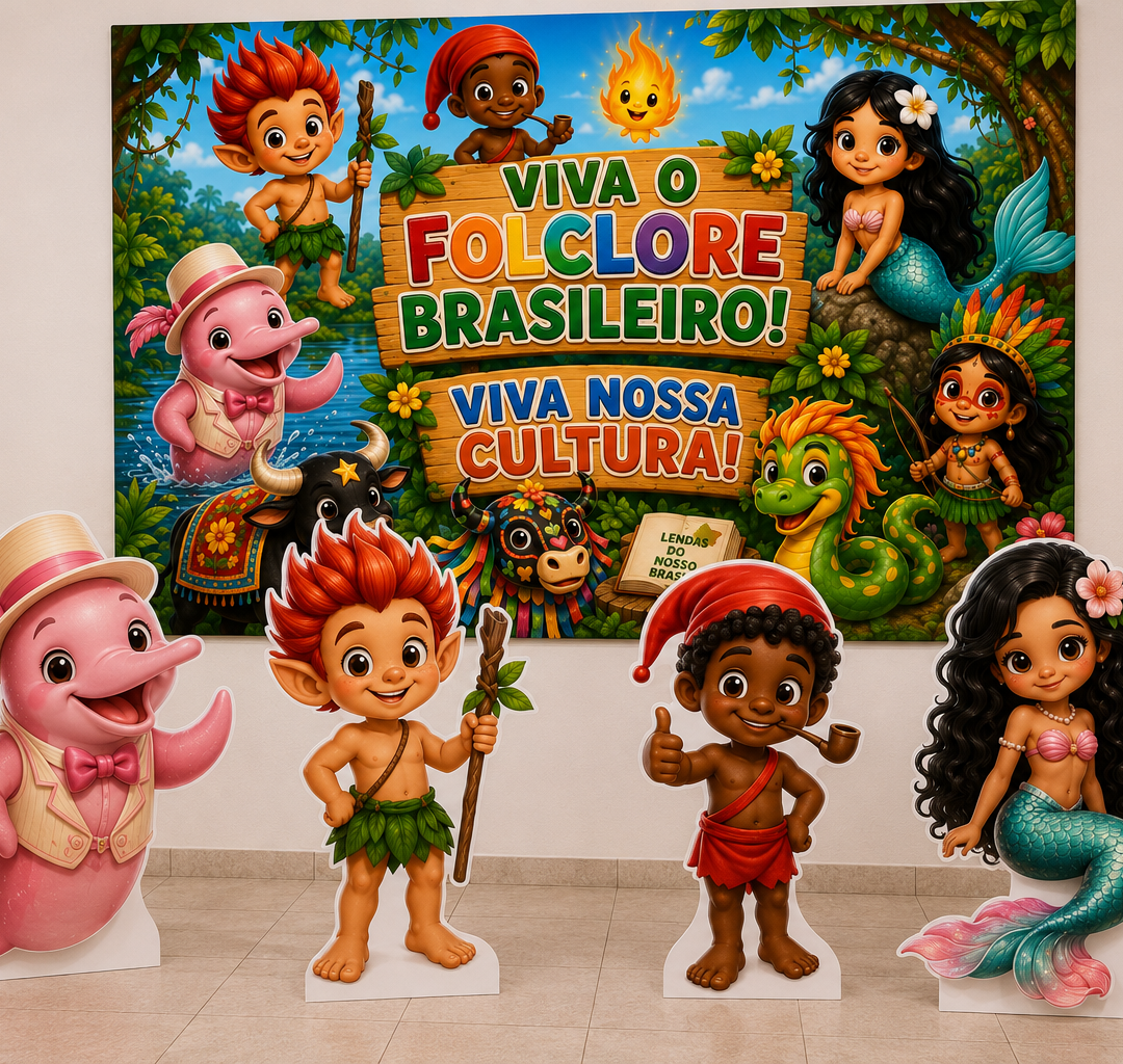 Painel + personagens