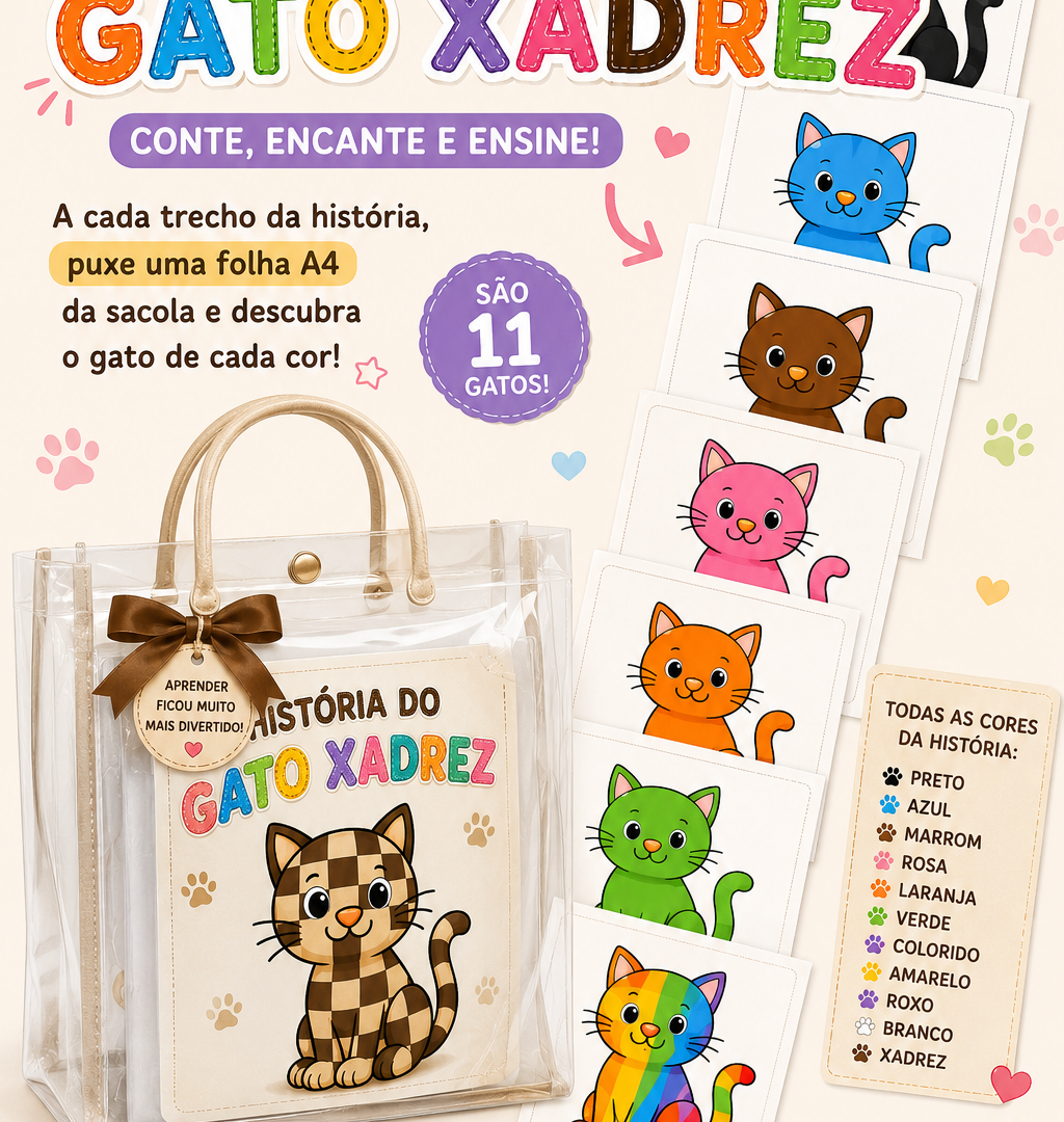Recurso história: O gato xadrez