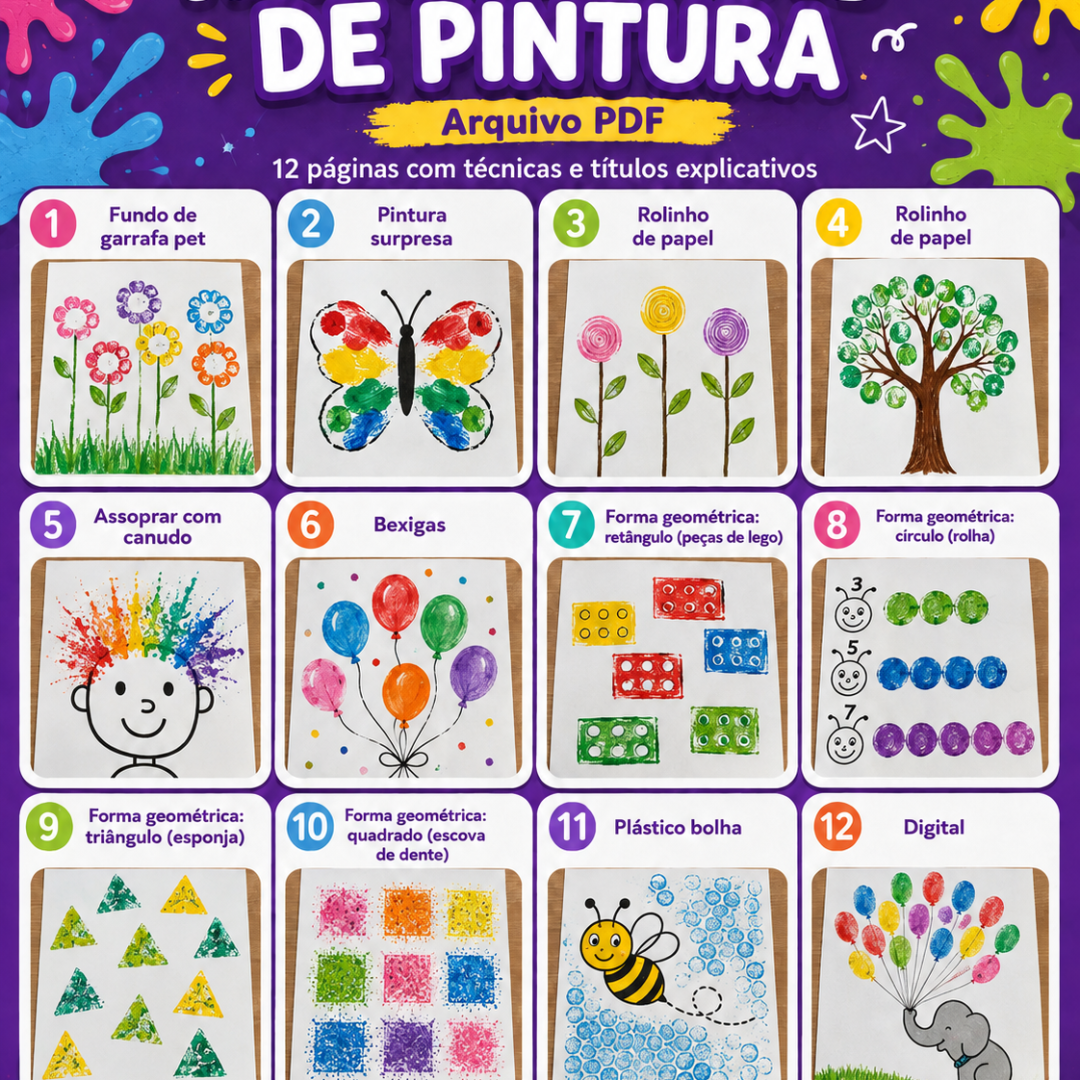 Kit atividades técnicas de pintura