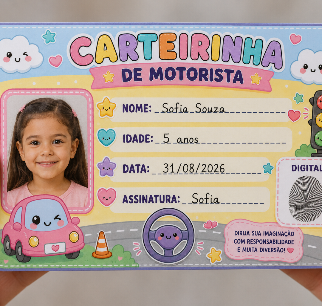 Carteira habilitação infantil