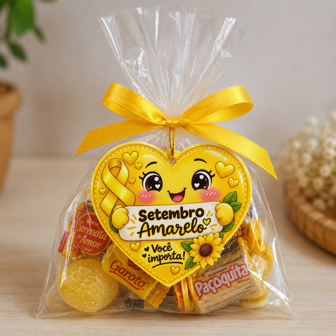 Tag coração setembro amarelo