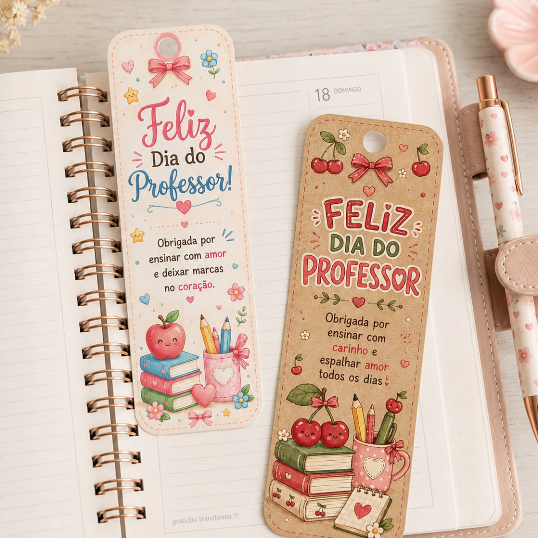 Marca página dia dos professores