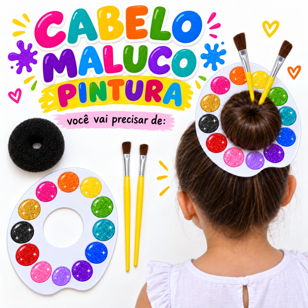 Cabelo maluco aquarela